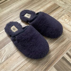 Ugg Australia Fluffette Plush Wool Slipper Navy Size EU 38, US 7